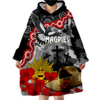 magpies-football-anzac-2023-wearable-hoodie-blanket-aboriginal-mix-slouch-hat