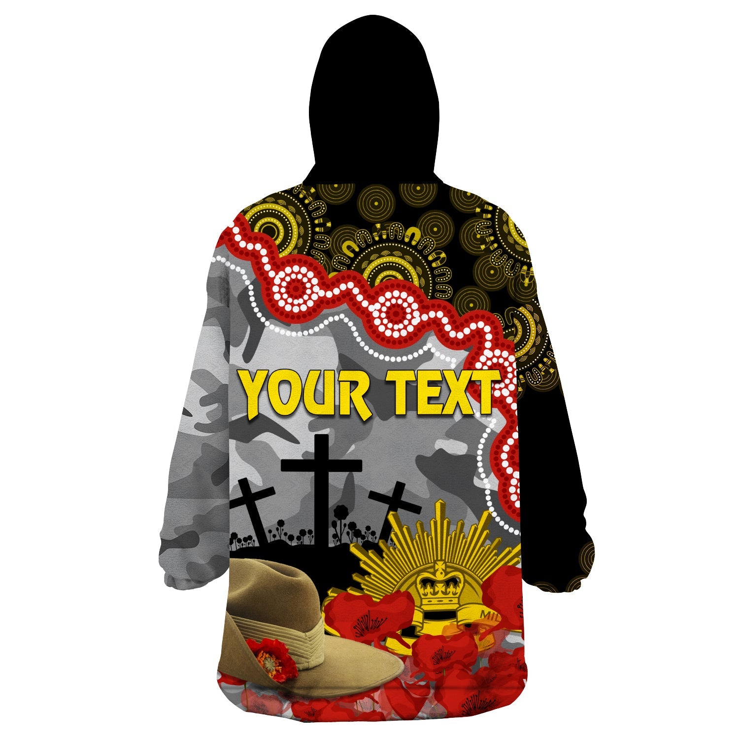 tigers-football-anzac-2023-wearable-hoodie-blanket-aboriginal-mix-slouch-hat