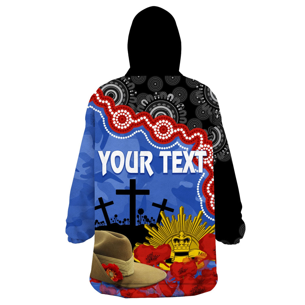 kangaroos-football-anzac-2023-wearable-hoodie-blanket-aboriginal-mix-slouch-hat