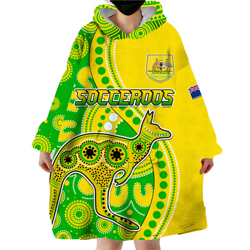 custom-personalised-australia-kangaroo-soccer-world-cup-wearable-blanket-hoodie-socceroos-aboriginal