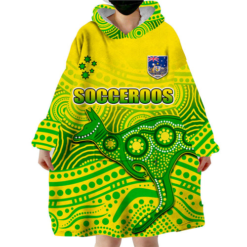 custom-personalised-australia-aboriginal-soccer-wearable-blanket-hoodie-kangaroo-socceroos-art-style