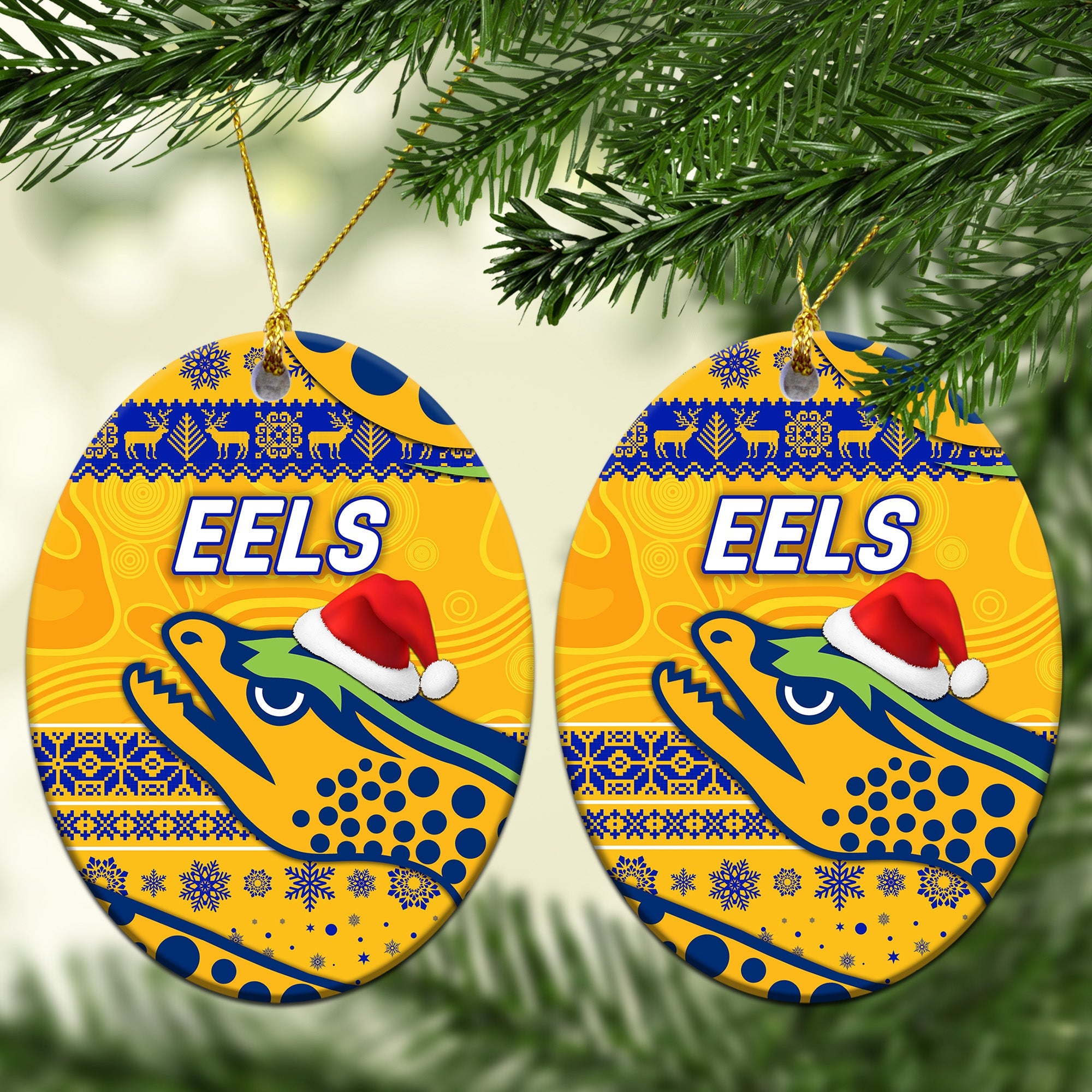 parramatta-eels-christmas-ornament-simple-style-gold