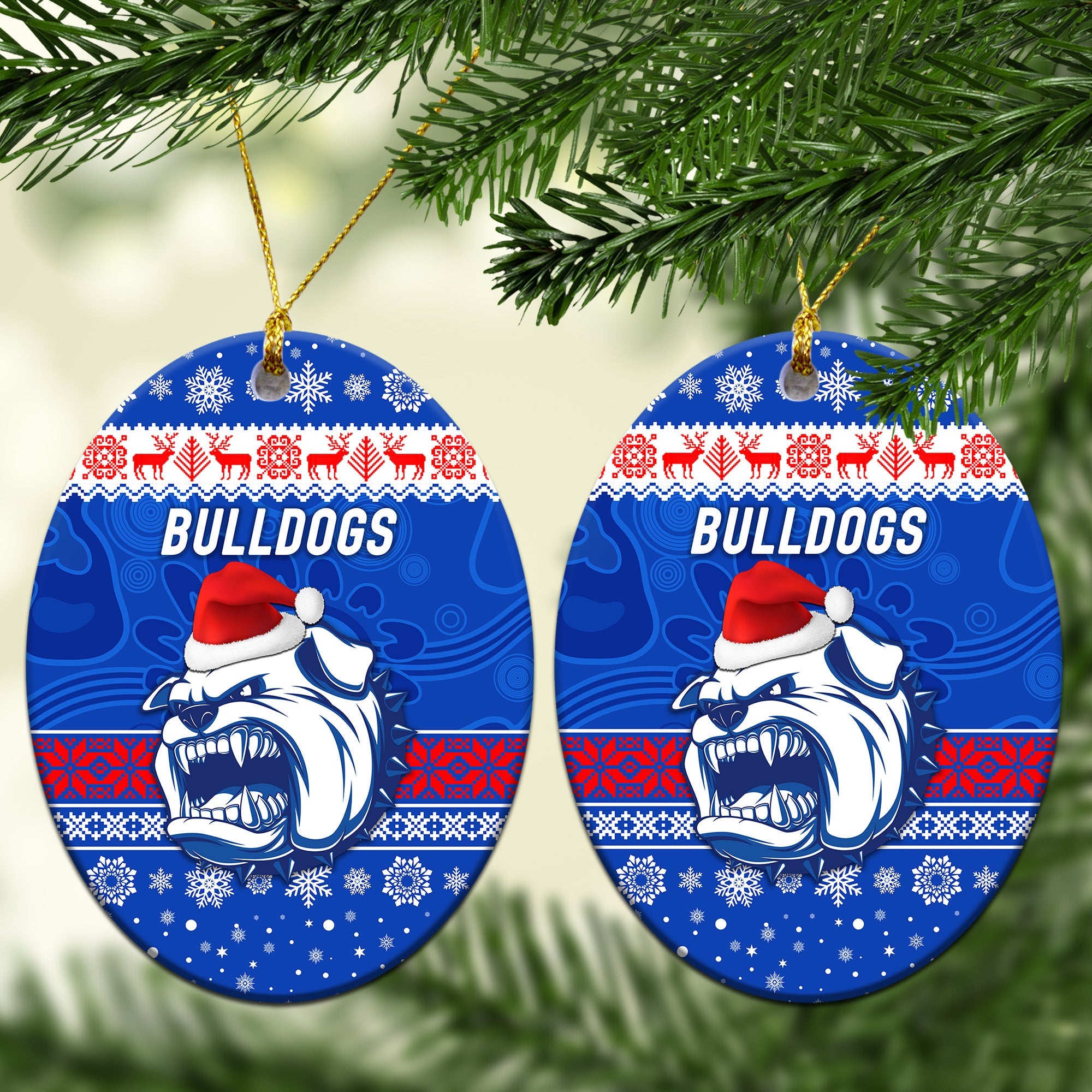western-bulldogs-bulldogs-christmas-ornament-simple-style
