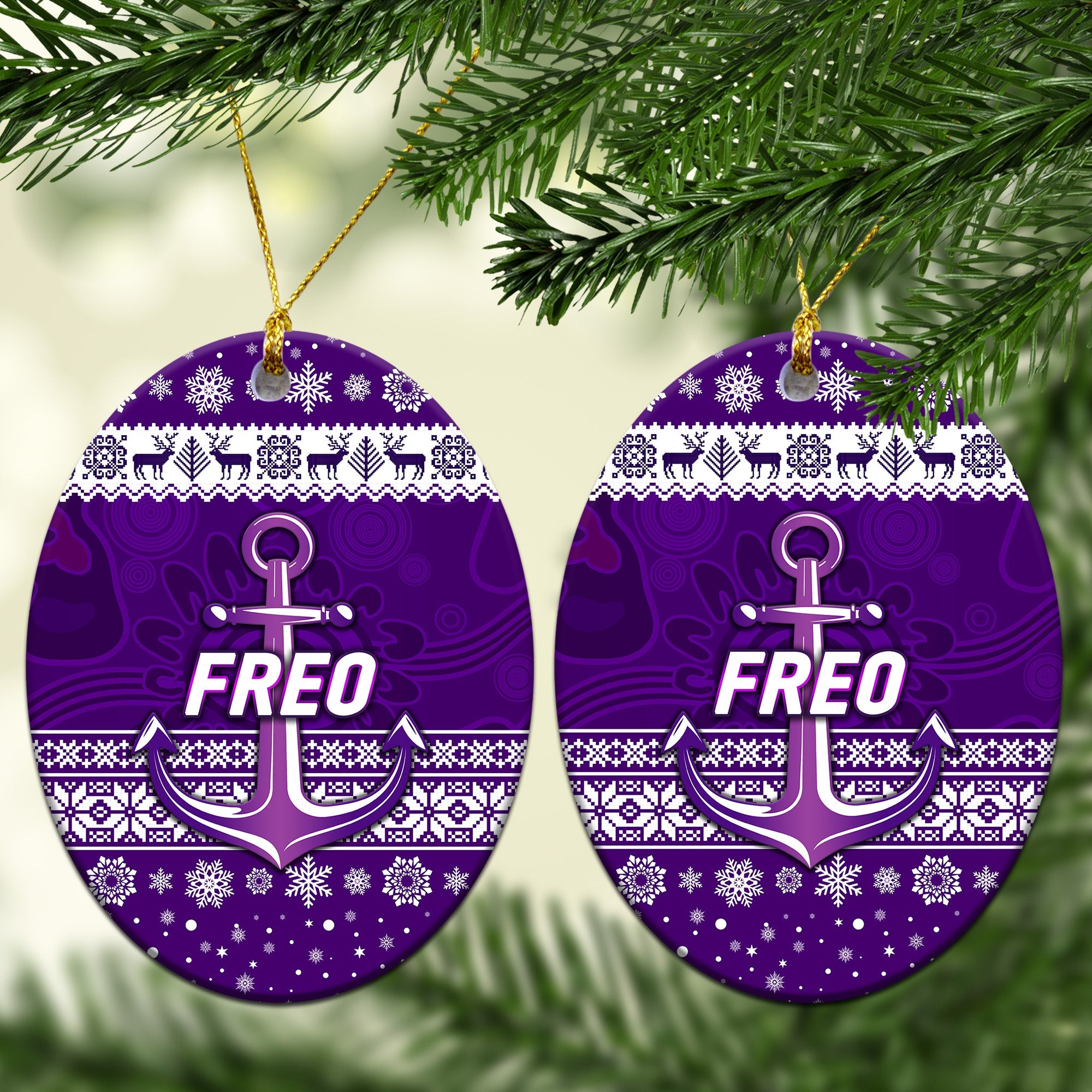 fremantle-dockers-christmas-ornament-simple-style-white