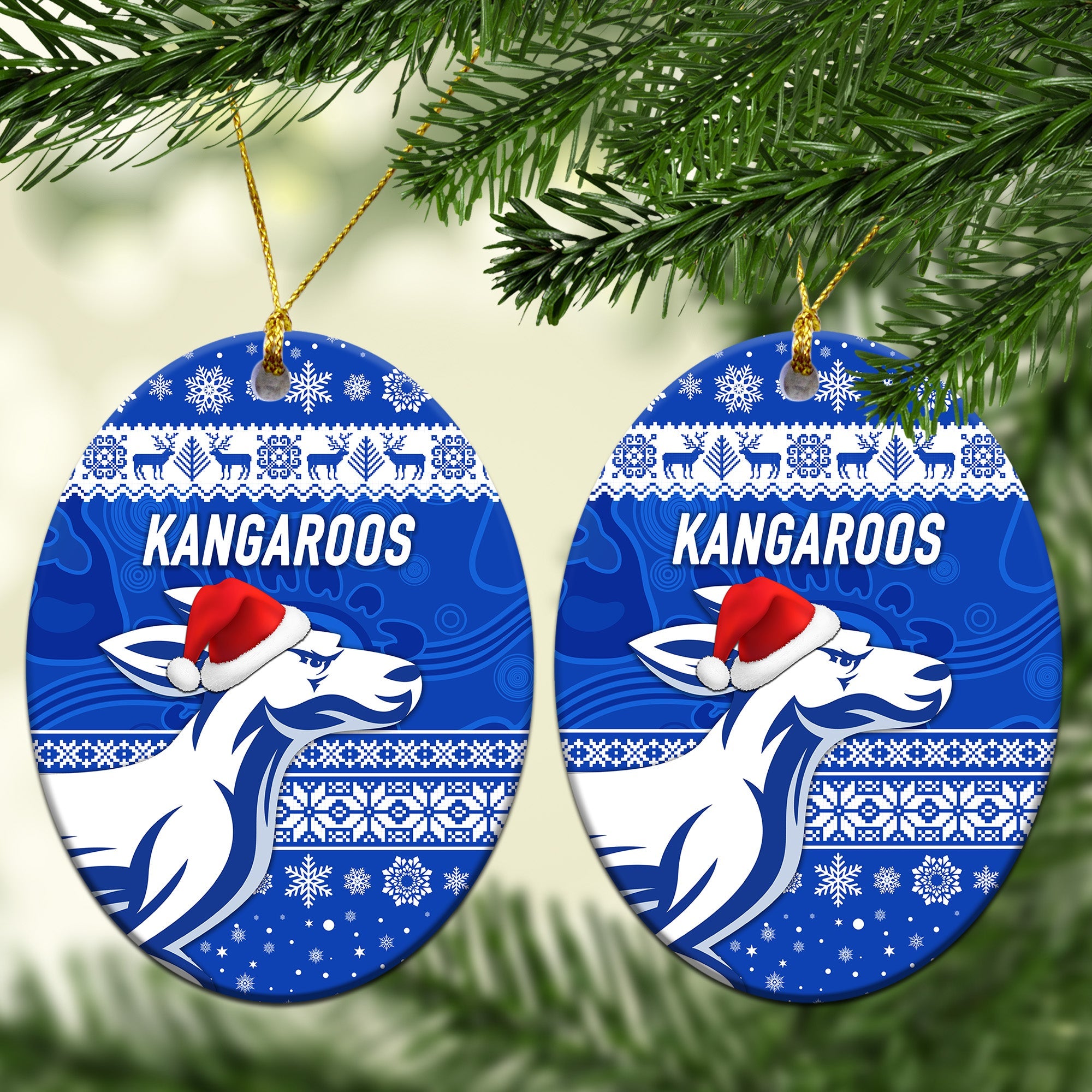 north-melbourne-kangaroos-christmas-ornament-simple-style
