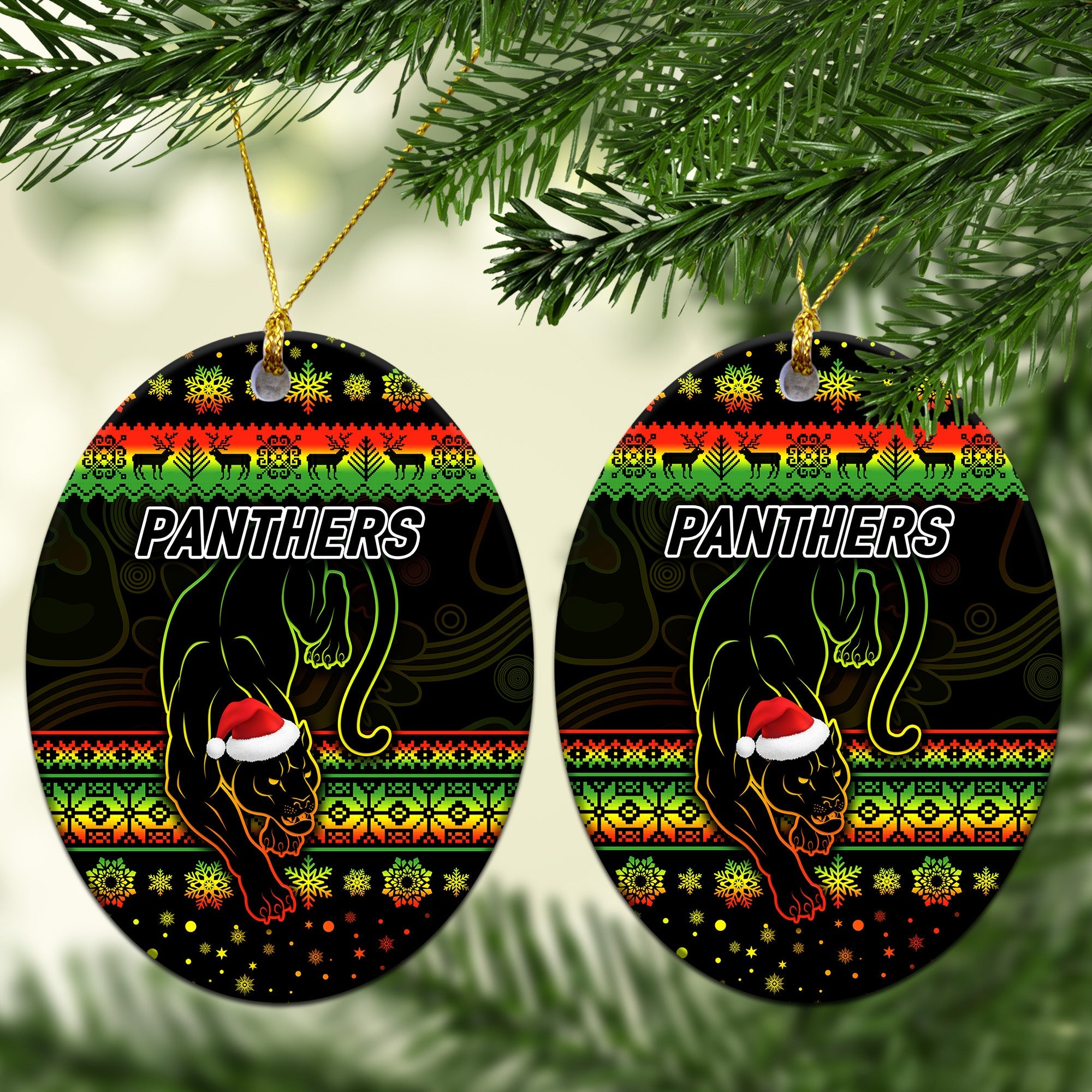 penrith-panthers-christmas-ornament-simple-style