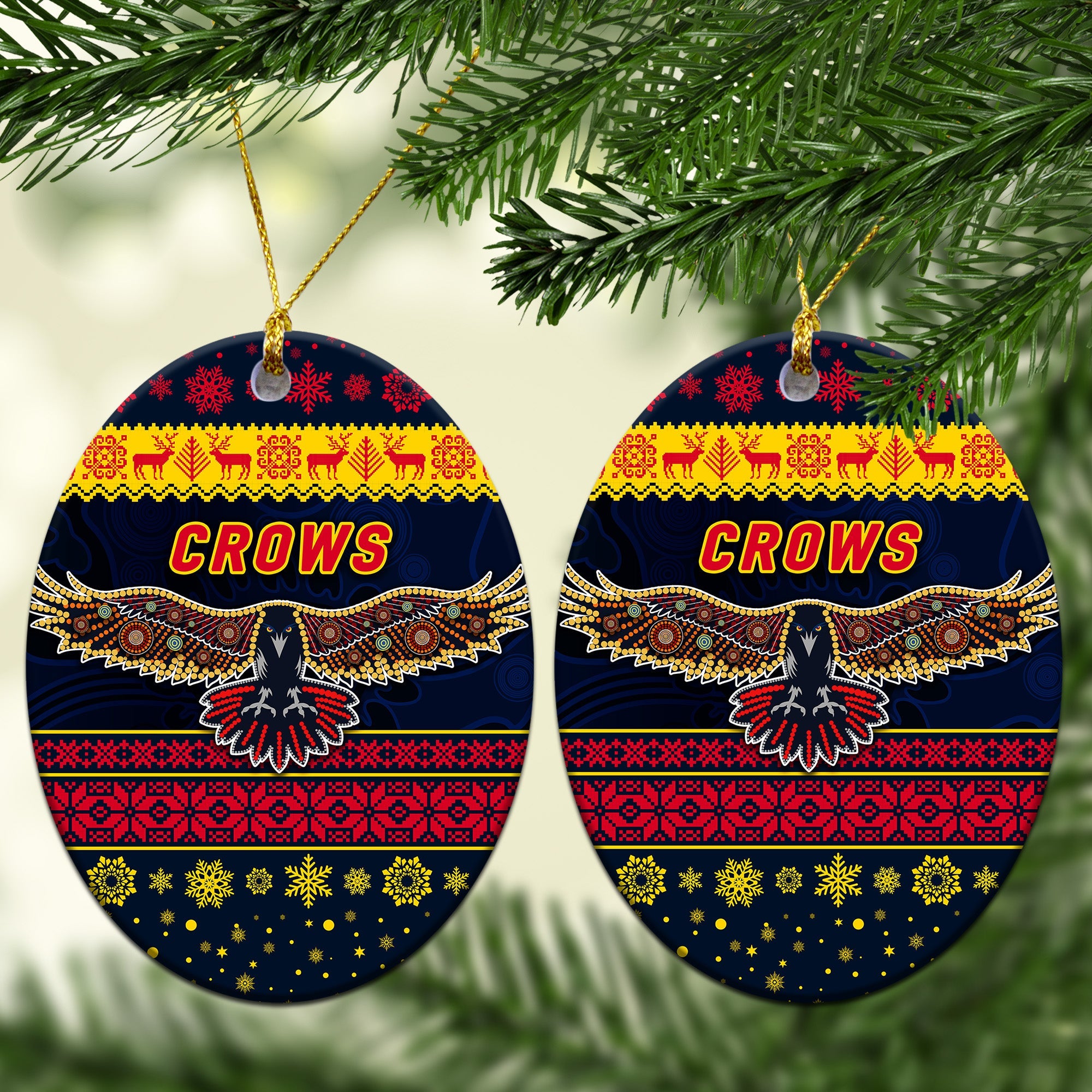 adelaide-crows-christmas-ornament-simple-style