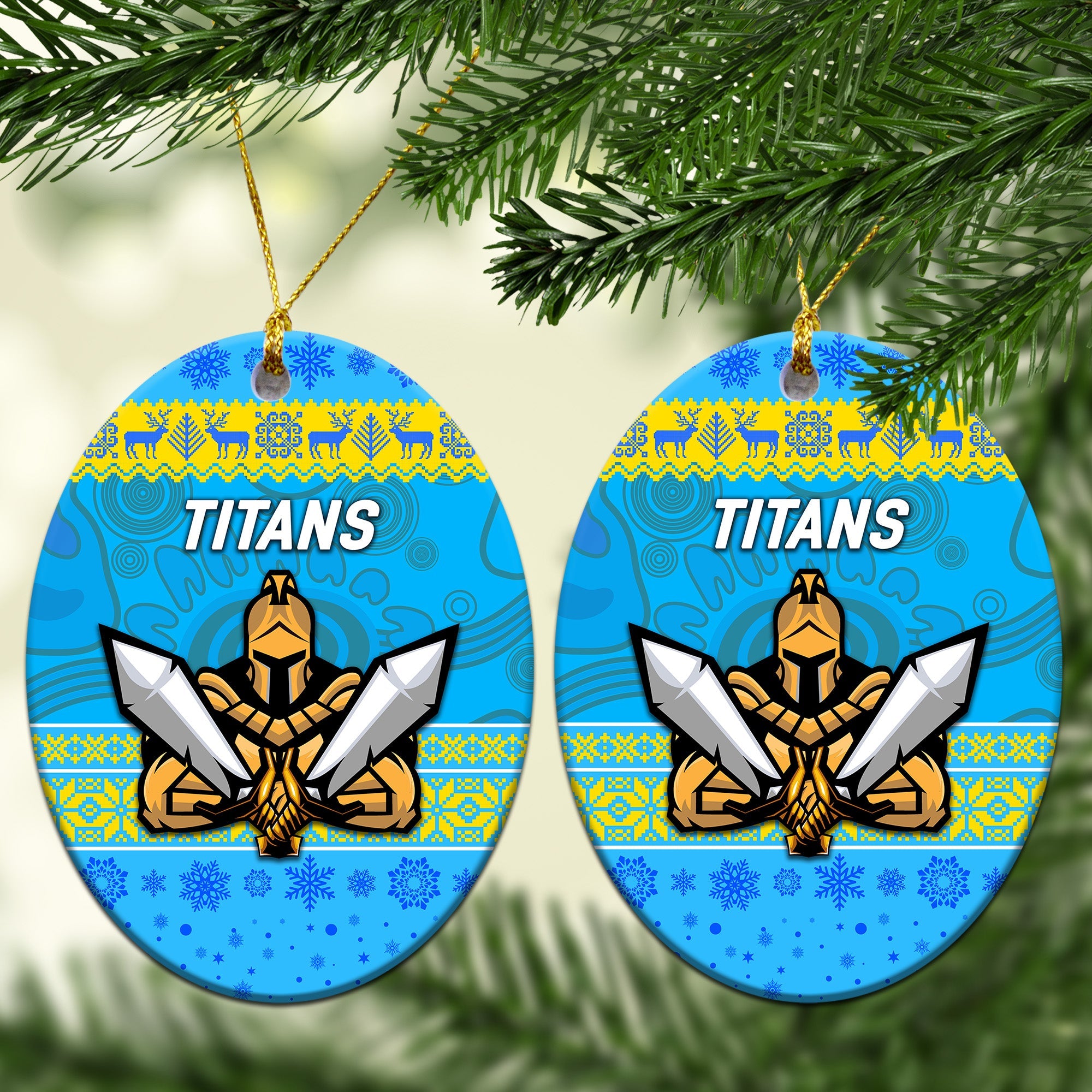 gold-coast-titans-christmas-ornament-simple-style
