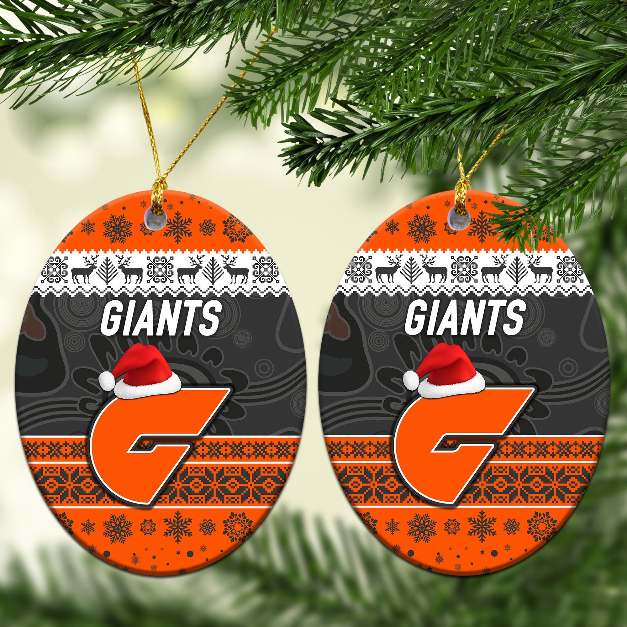 greater-western-sydney-giants-christmas-ornament-simple-style