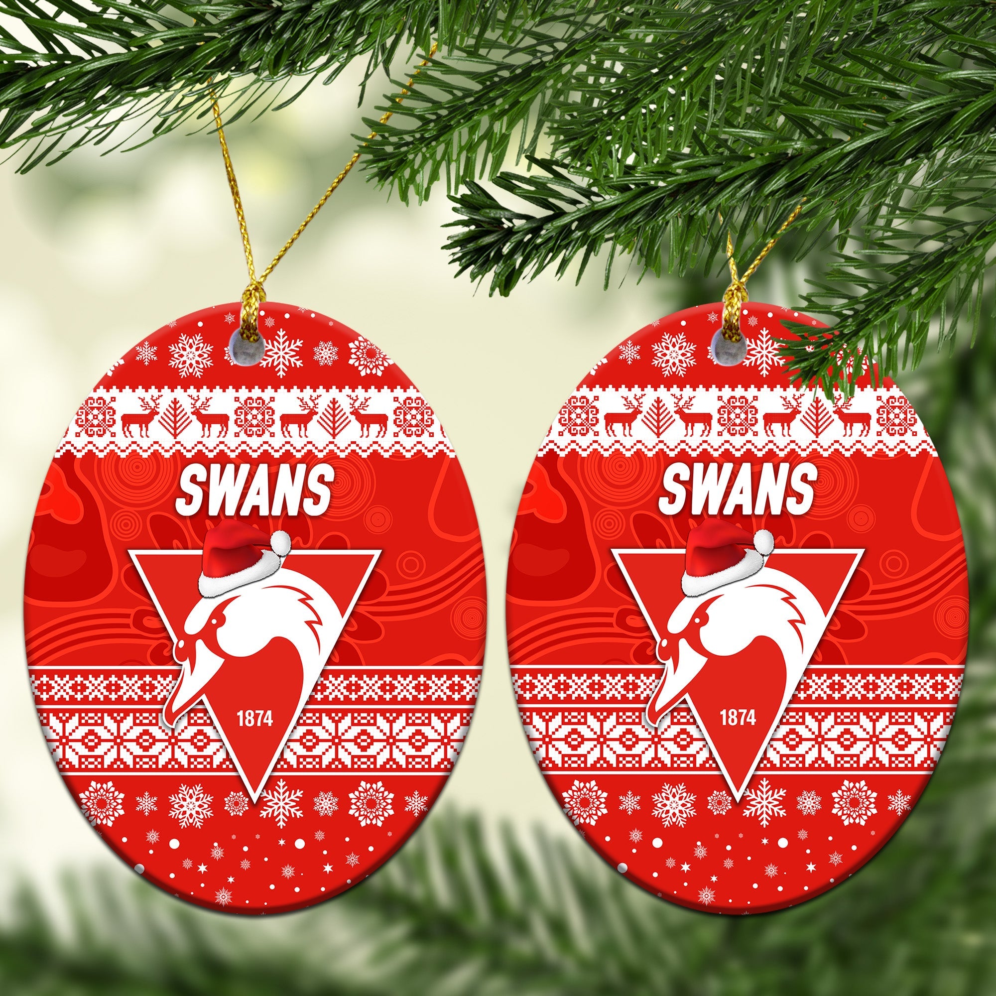 sydney-swans-christmas-ornament-simple-style