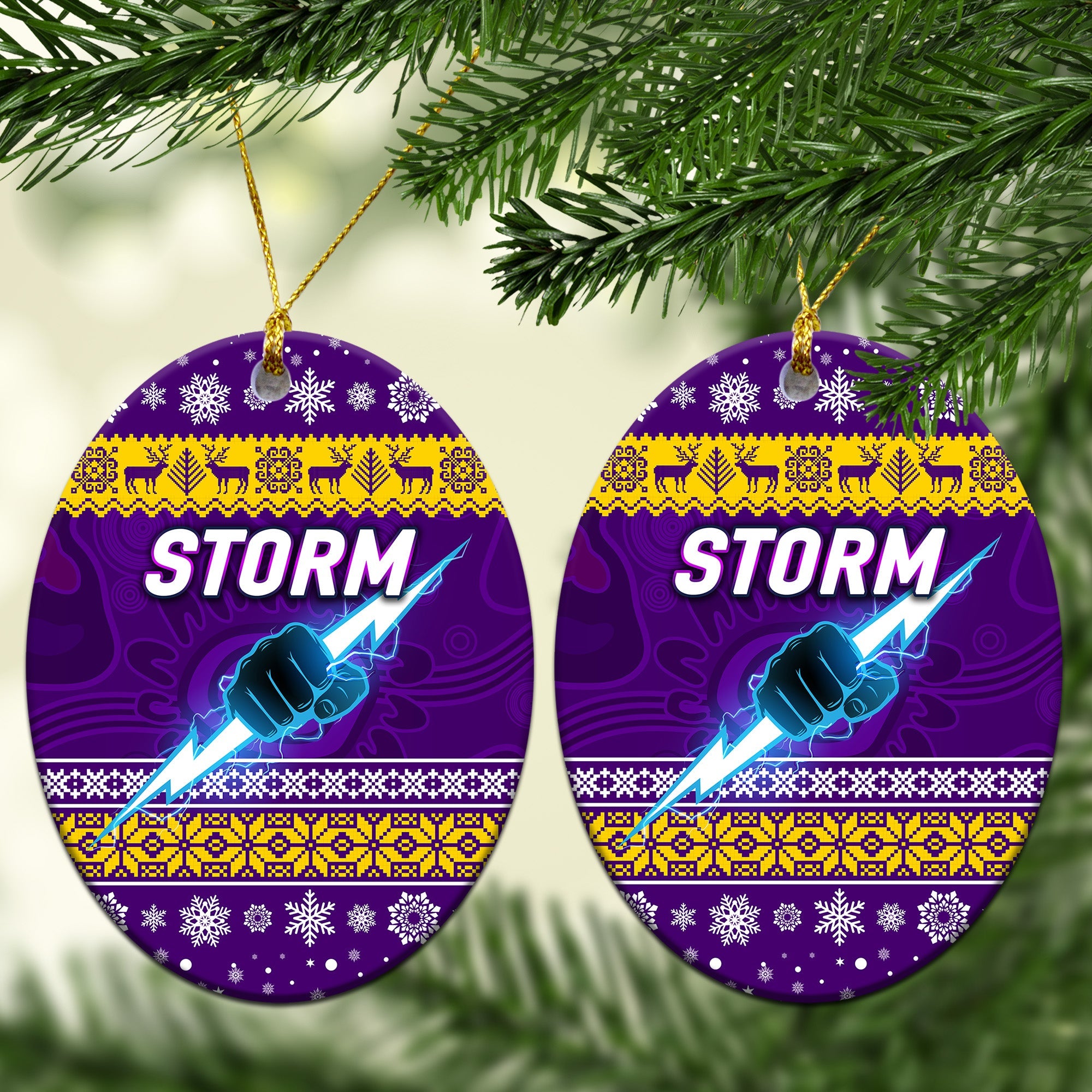 melbourne-storm-christmas-ornament-simple-style-purple