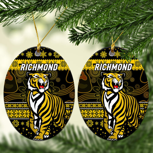 richmond-tigers-christmas-ornament-simple-style-black