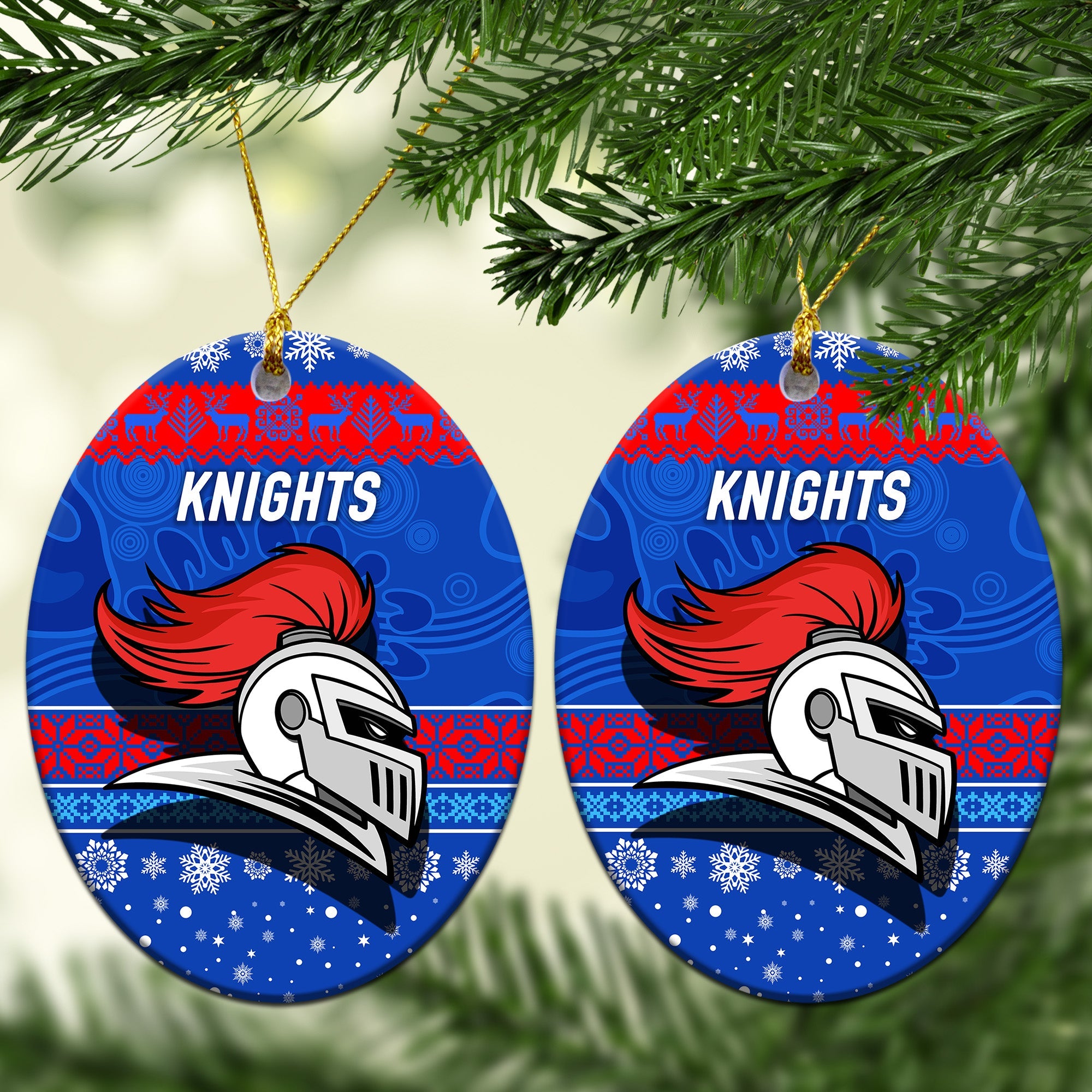 newcastle-knights-christmas-ornament-simple-style