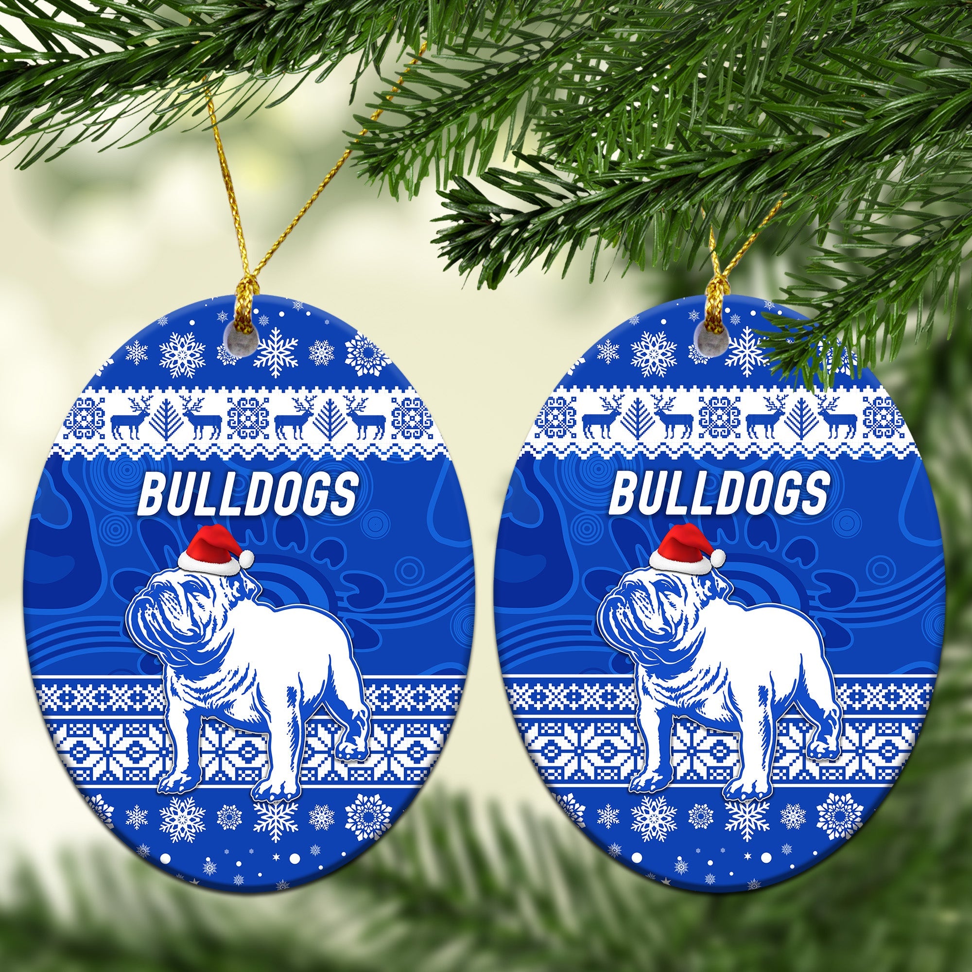 canterbury-bankstown-bulldogs-christmas-ornament-simple-style-blue