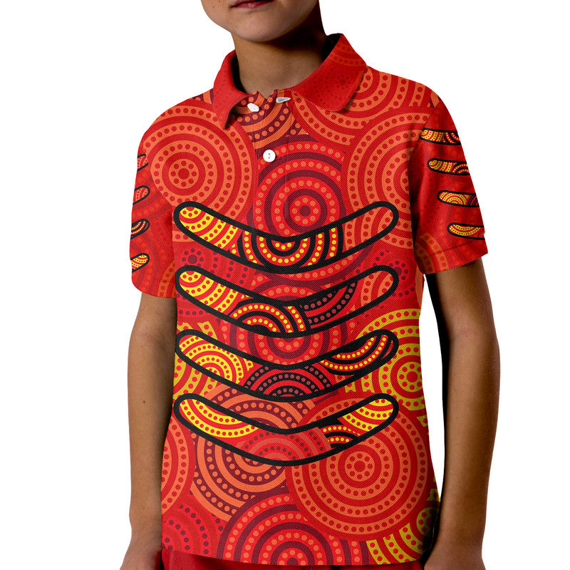 custom-personalised-boomerang-aboriginal-dot-patterns-polo-shirt-red-style