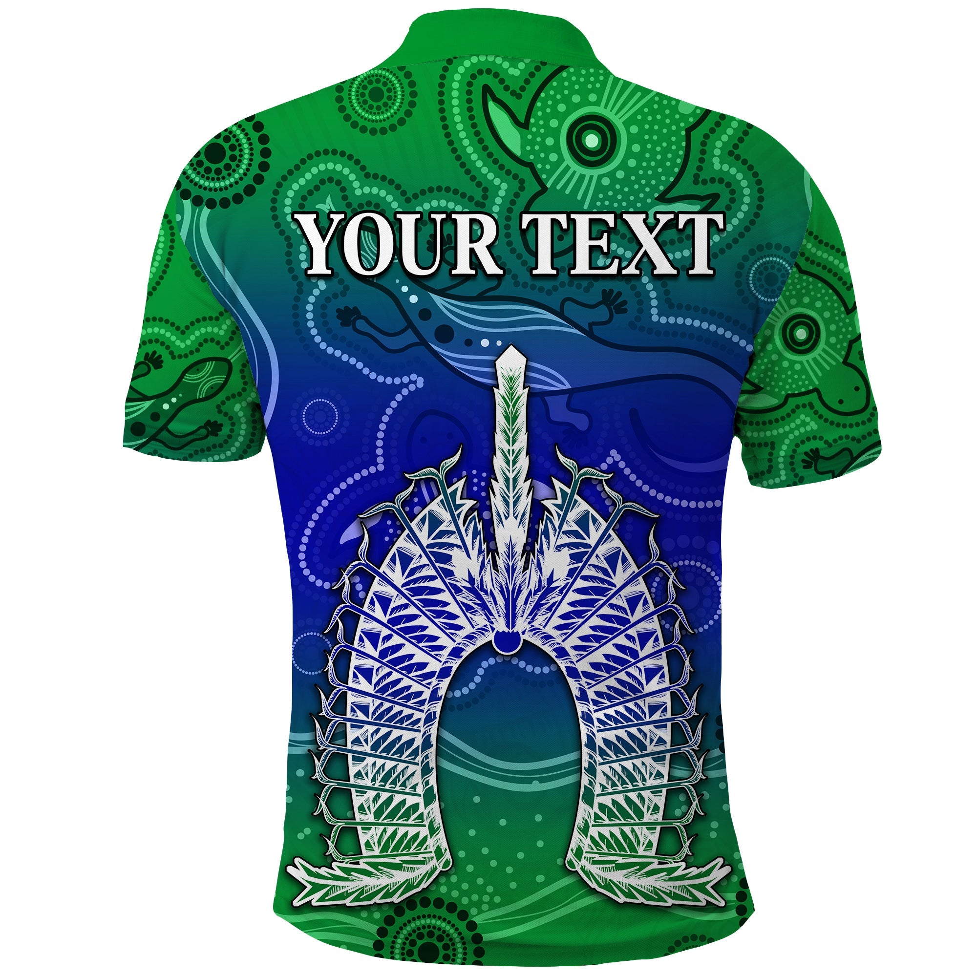 custom-personalised-torres-strait-islands-polo-shirt-aboriginal-art-lizard-symbol-peace