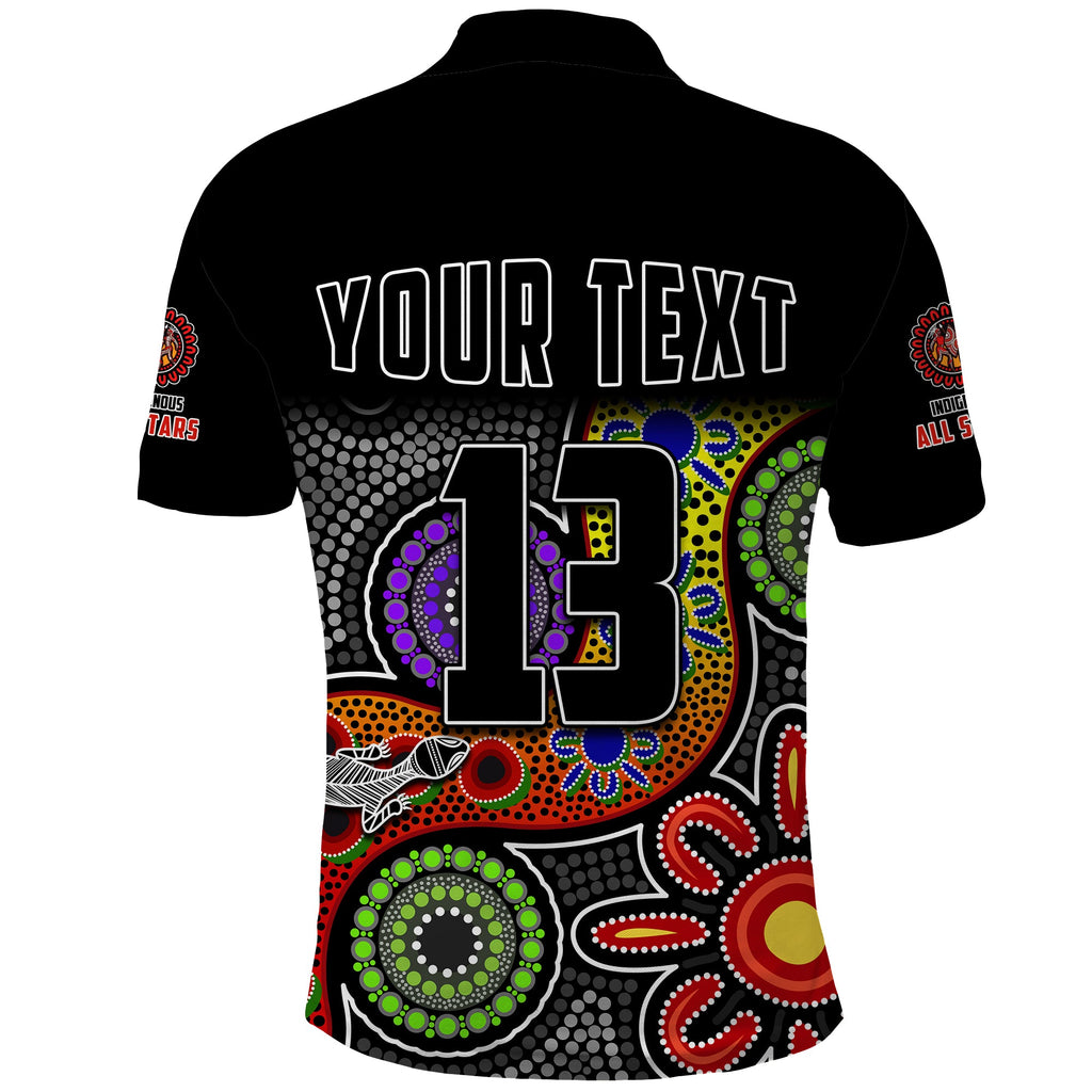 custom-text-and-number-all-stars-christmas-polo-shirt-indigenous-dreamtime