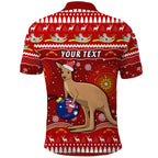 custom-personalised-australia-christmas-polo-shirt-aboriginal-kangaroo