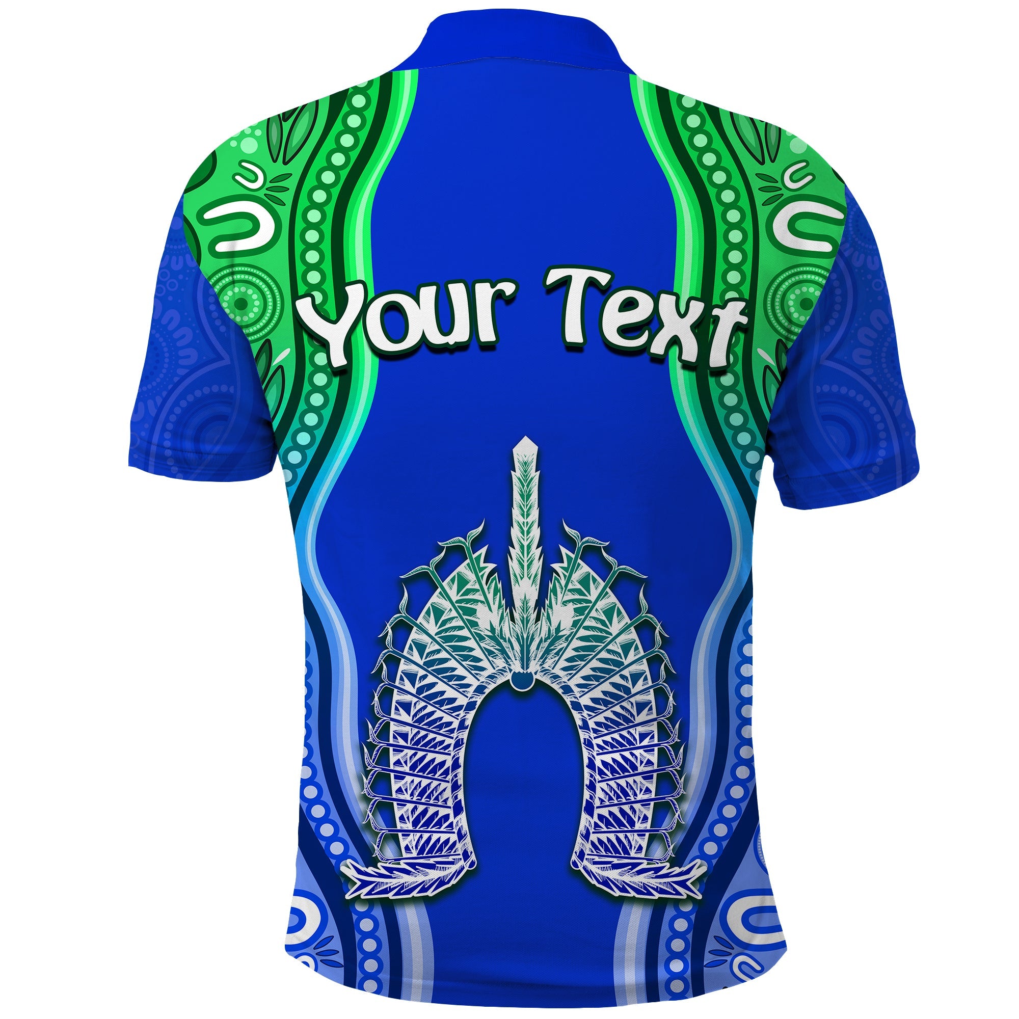 custom-personalised-torres-strait-islands-polo-shirt-the-dhari-mix-aboriginal-turtle-version-blue