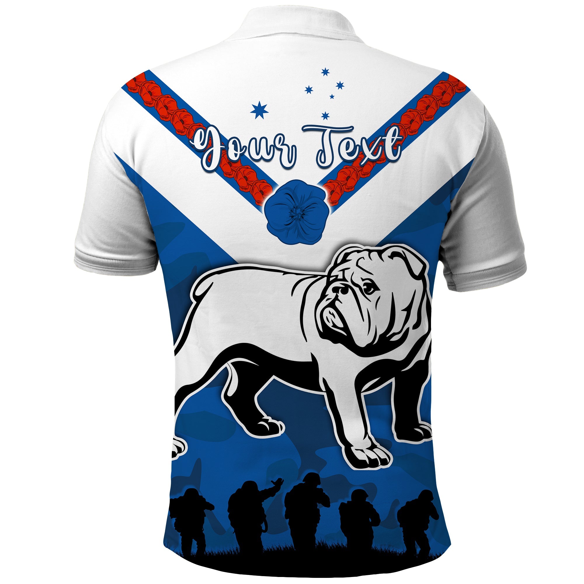custom-personalised-bulldogs-anzac-day-polo-shirt-simple-lest-we-forget