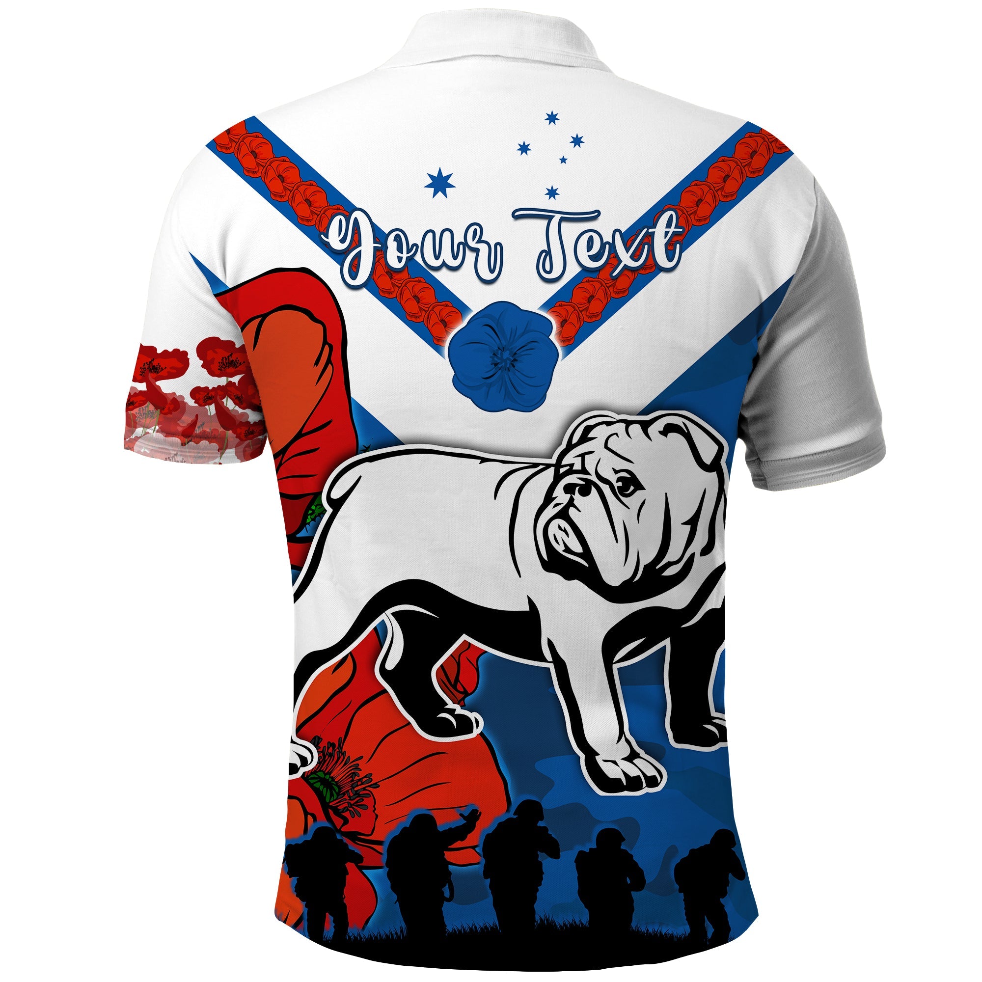 custom-personalised-bulldogs-anzac-day-polo-shirt-poppy-lest-we-forget