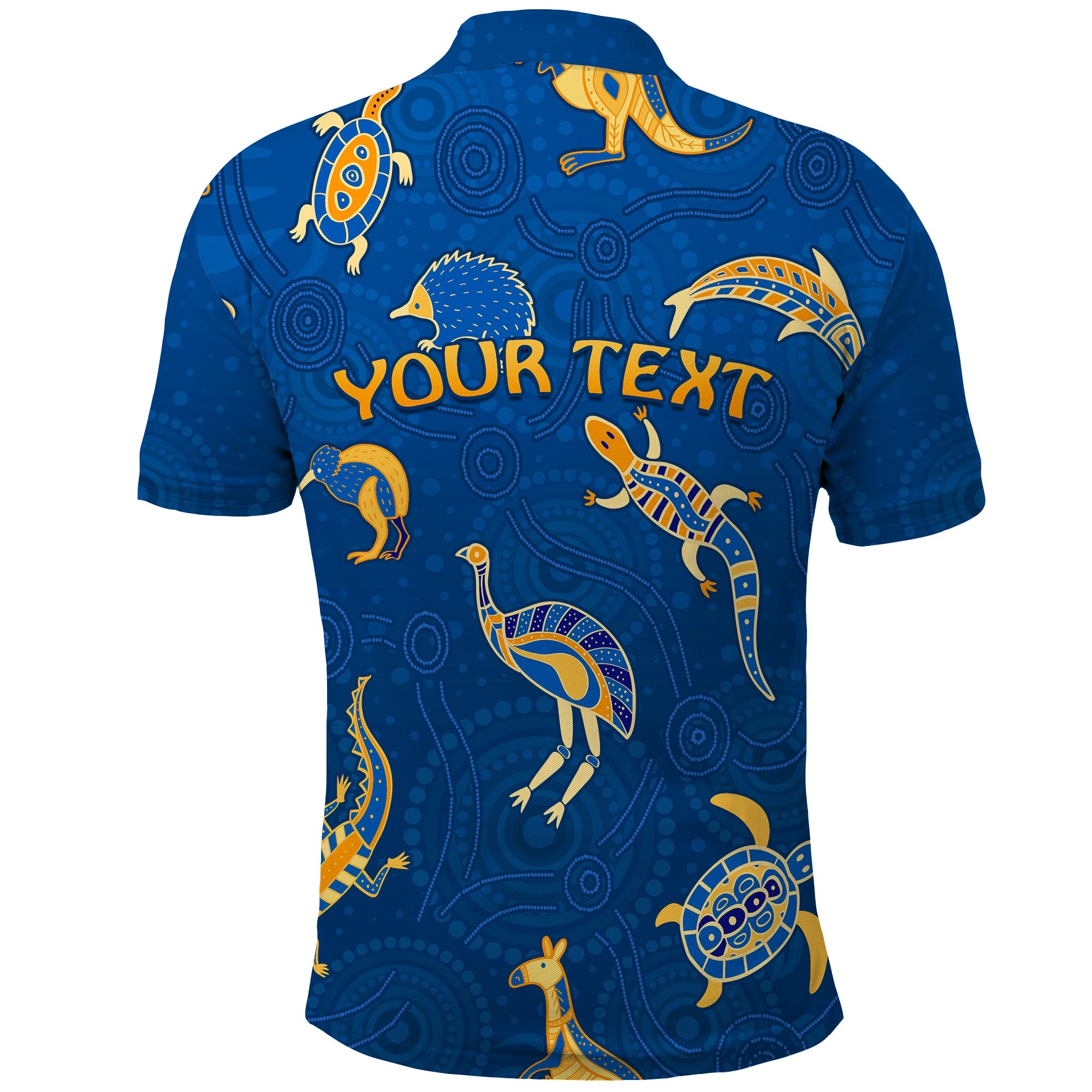 custom-personalised-aboriginal-art-polo-shirt-animals-australia-version-blue