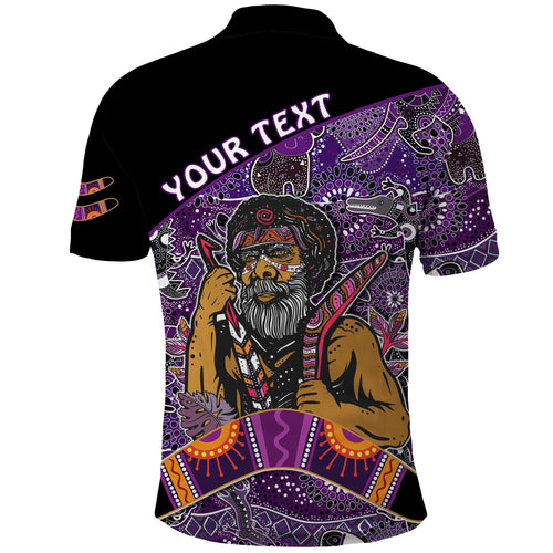 custom-personalised-australian-boomerang-polo-shirt-indigenous-australia-purple-graceful