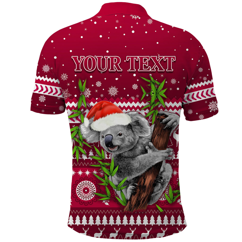 custom-personalised-reds-christmas-polo-shirt-queensland-rugby-indigenous