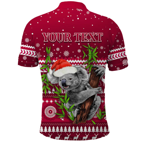custom-personalised-reds-christmas-polo-shirt-queensland-rugby-indigenous