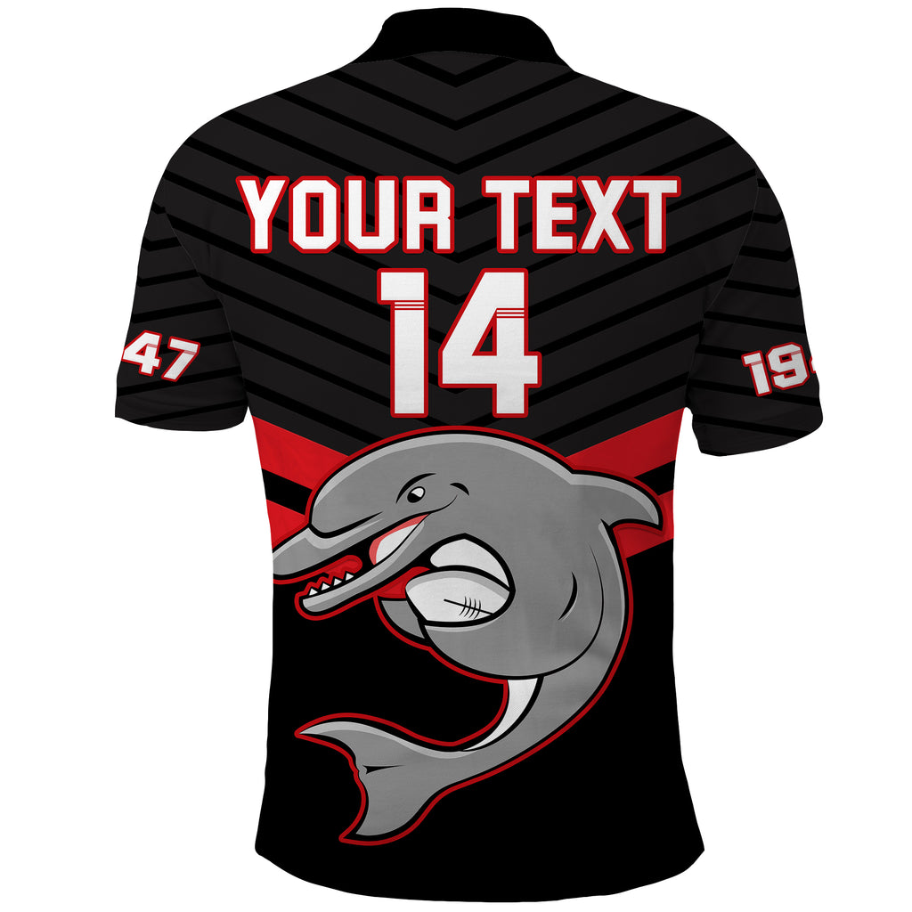 Custom Text And Number Dolphins Rugby Polo Shirt Sporty Style Ver.03 LT14