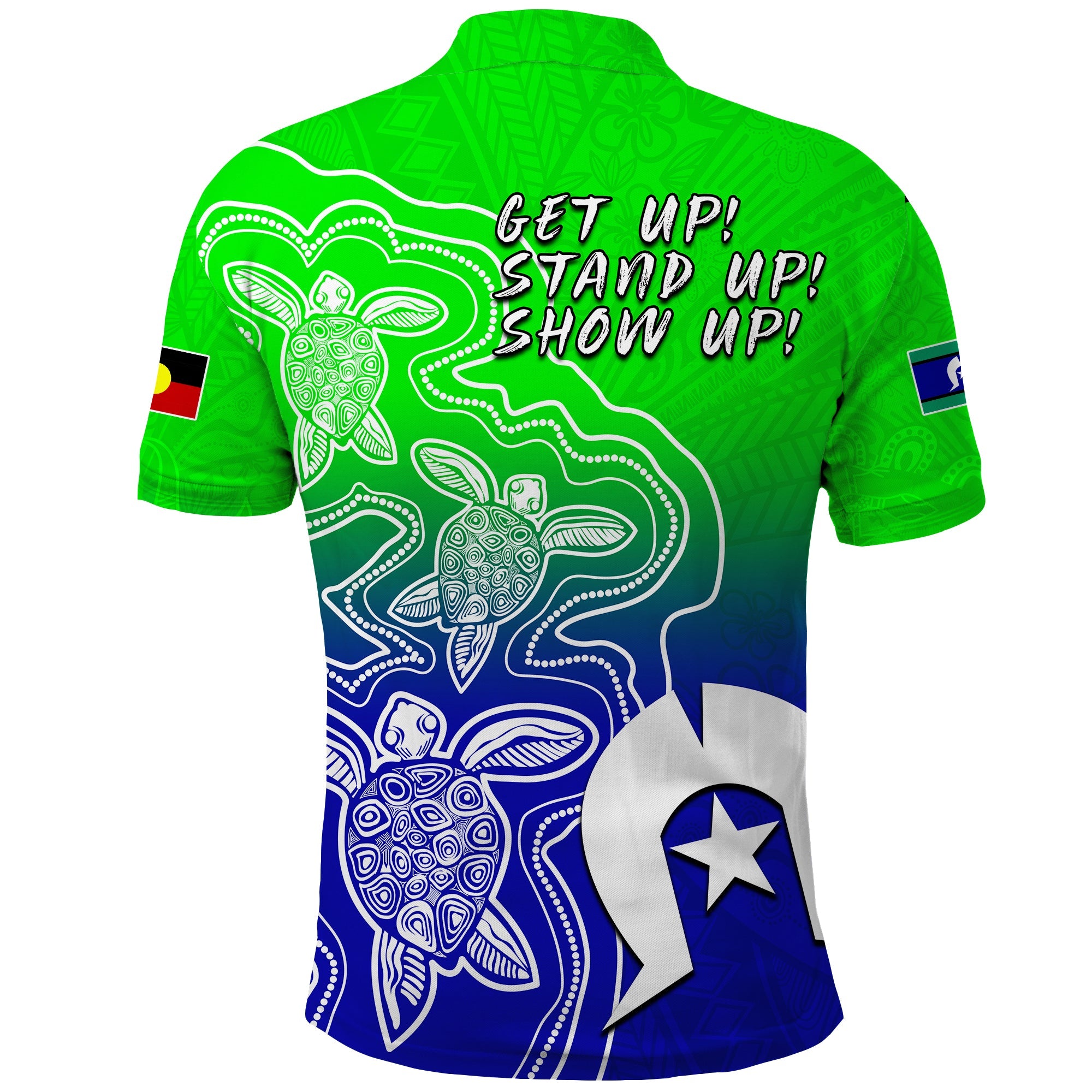 custom-personalised-naidoc-week-2022-polo-shirt-torres-strait-islanders-with-aboriginal-turtles