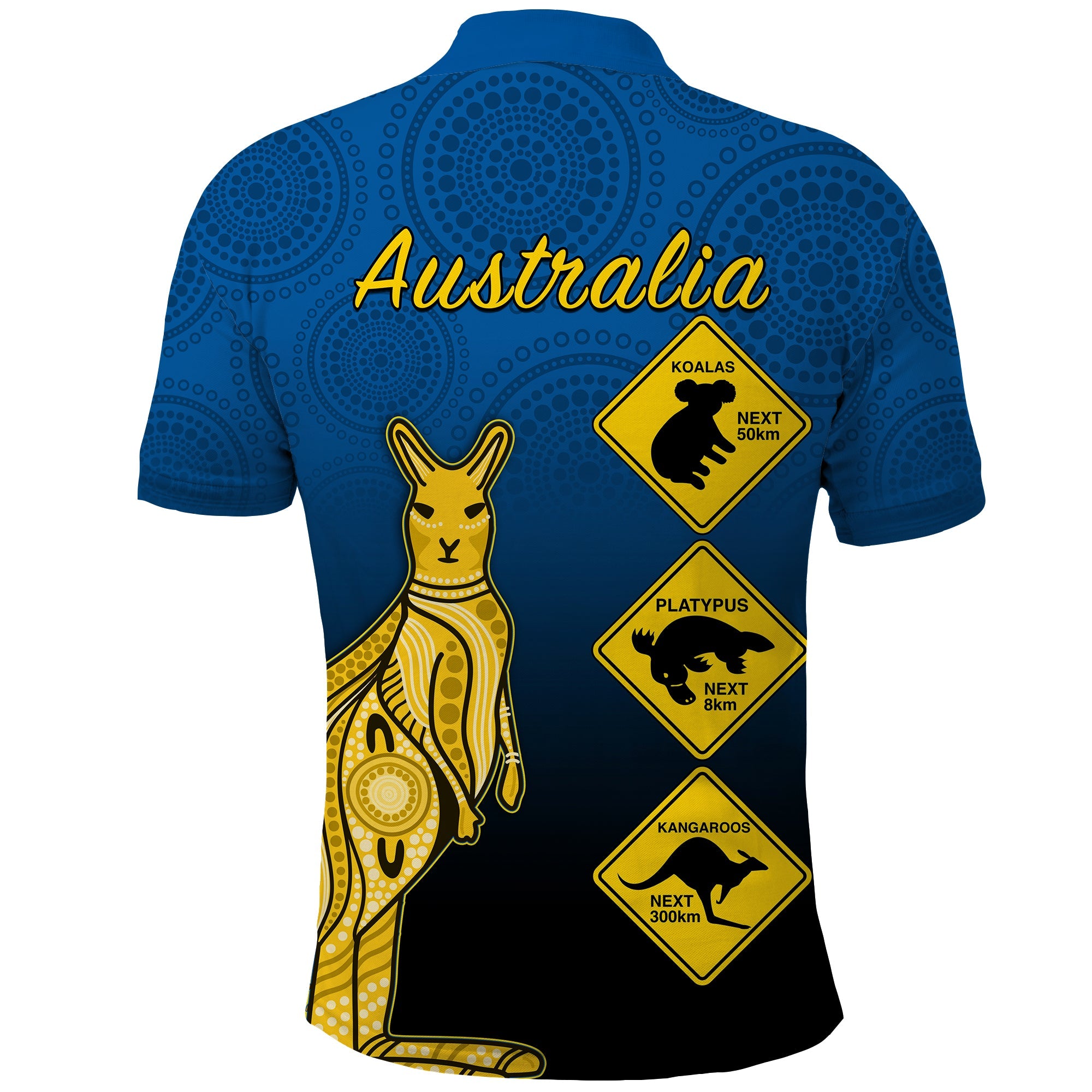 custom-personalised-australia-kangaroo-polo-shirt-road-signs-aussie-aboriginal