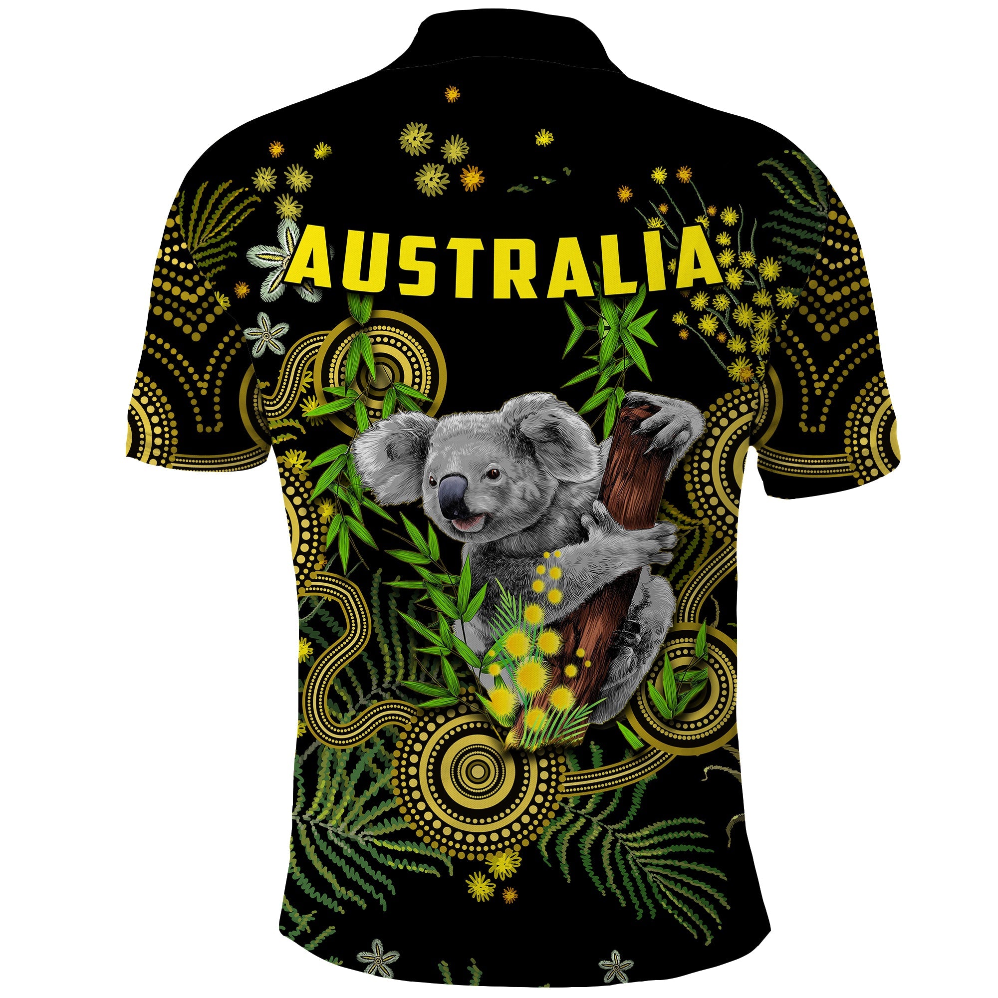 golden-wattle-polo-shirt-australia-acacia-pycnantha-mix-aboriginal