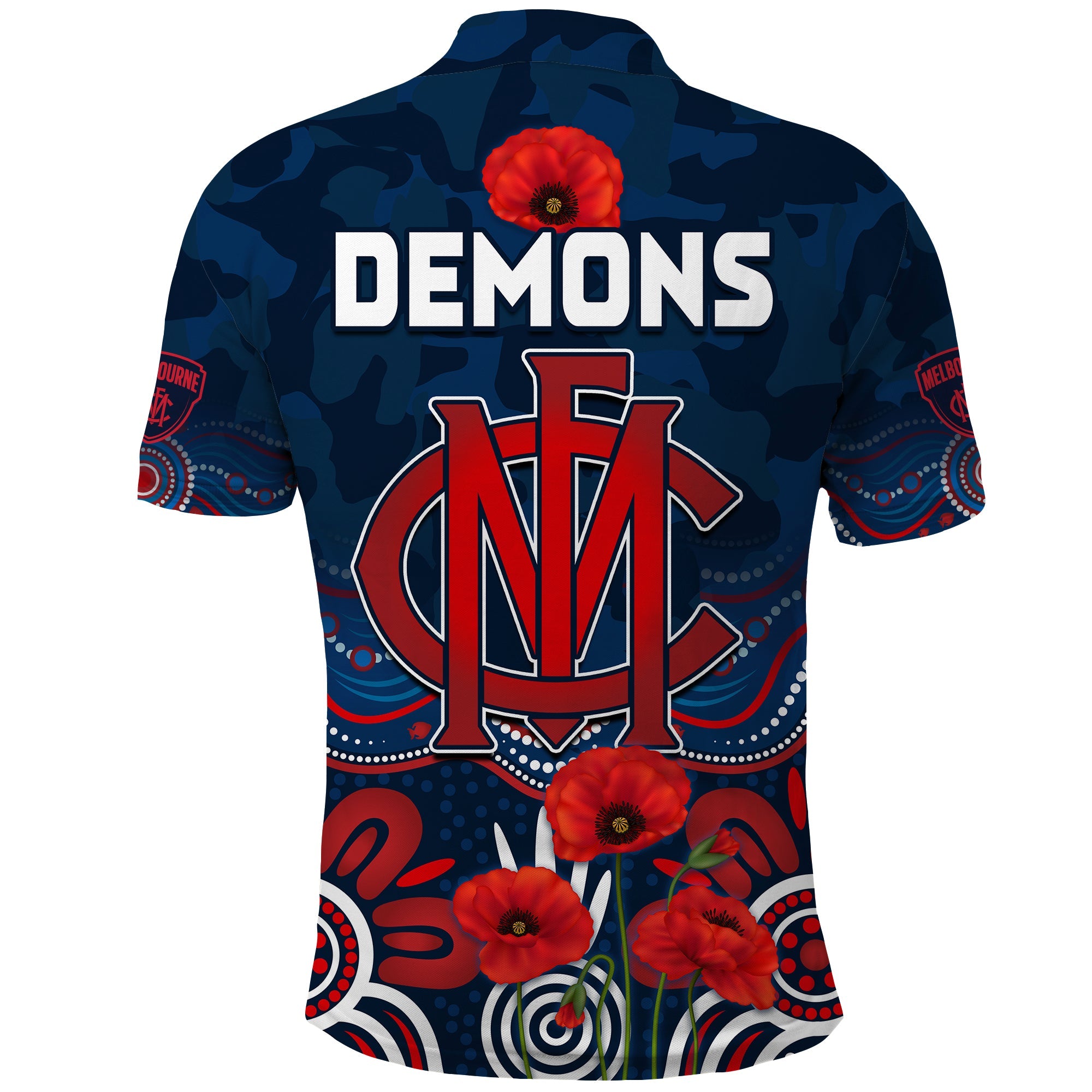demons-anzac-2022-polo-shirt-melbourne-football-aboriginal-poppy