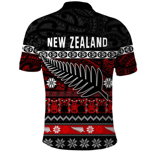 custom-personalised-new-zealand-silver-fern-christmas-polo-shirt-maori-meri-kirihimete
