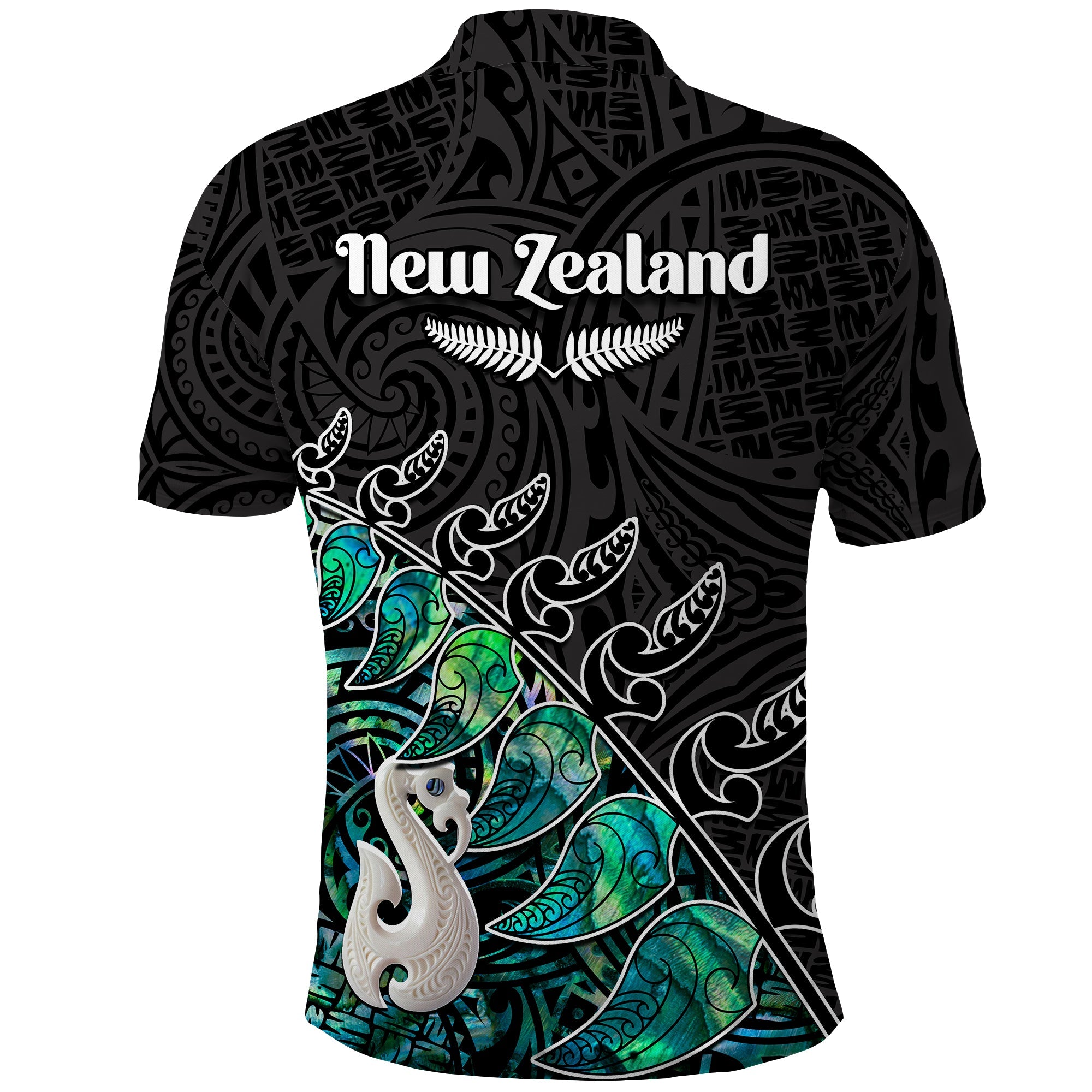 new-zealand-maori-polo-shirt-fern-and-manaia-version-black