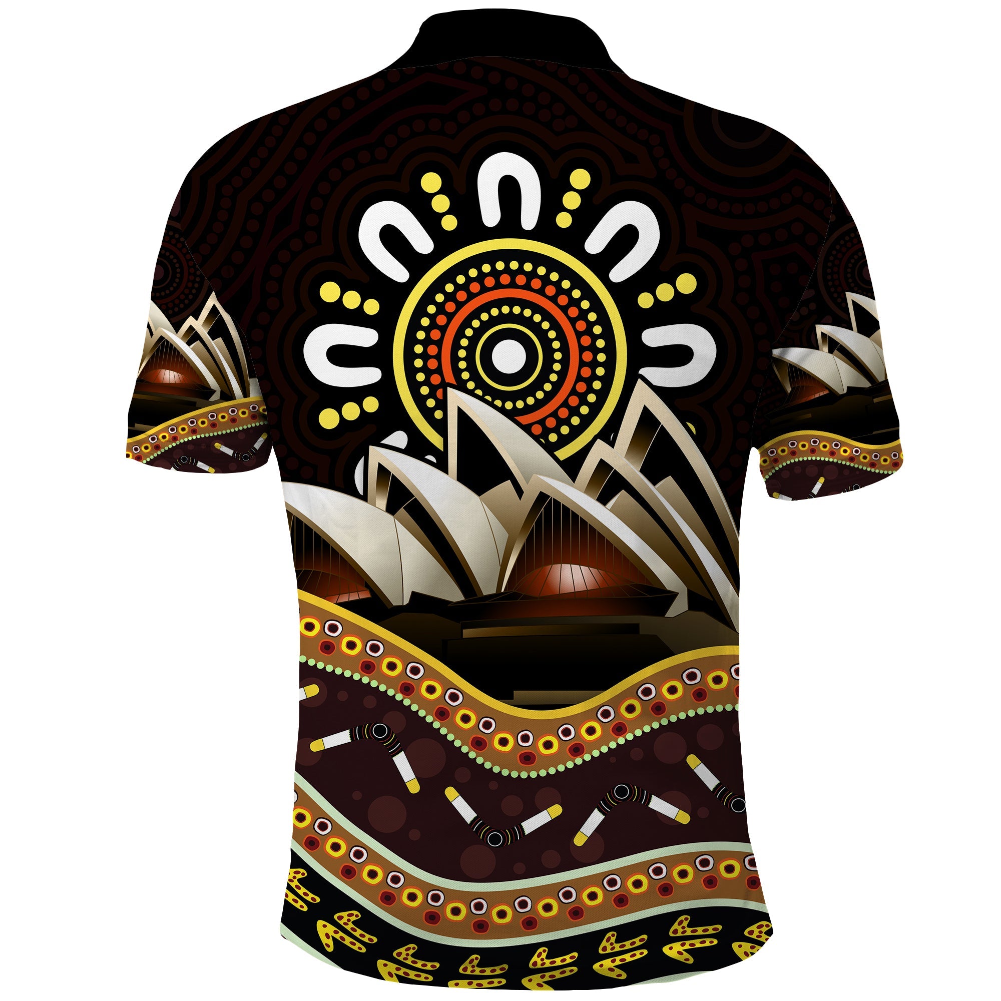 custom-personalised-sydney-australia-polo-shirt-aboriginal-art-sydney-opera-house