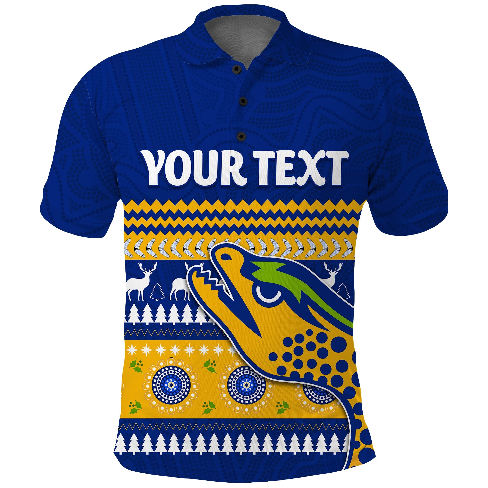 custom-personalised-eels-indigenous-polo-shirt-parramatta-christmas