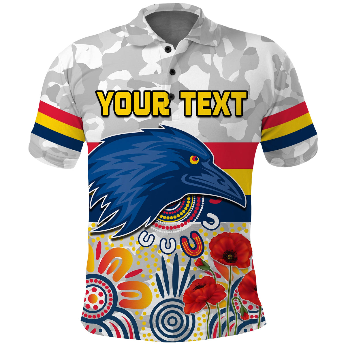 custom-personalised-crows-anzac-2022-polo-shirt-adelaide-football-aboriginal-poppy