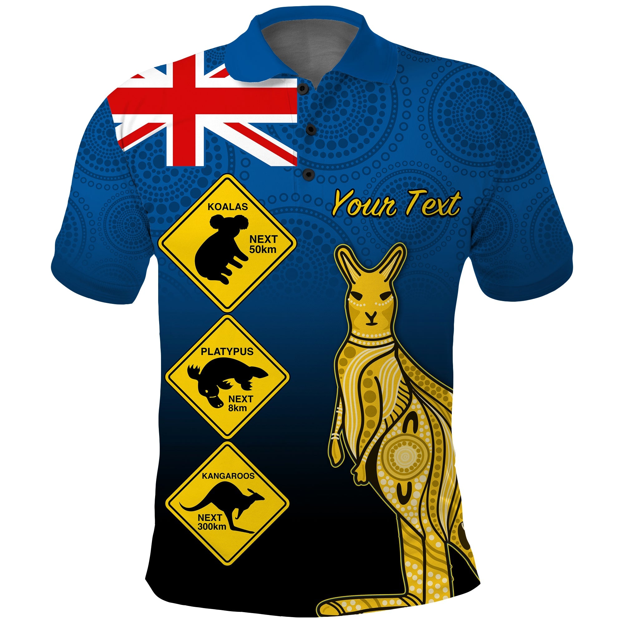 custom-personalised-australia-kangaroo-polo-shirt-road-signs-aussie-aboriginal