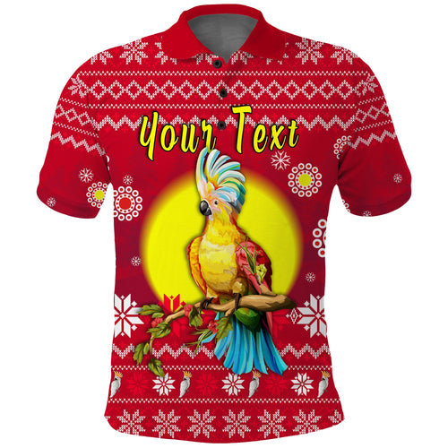 custom-personalised-australia-christmas-polo-shirt-be-loved-cockatoo