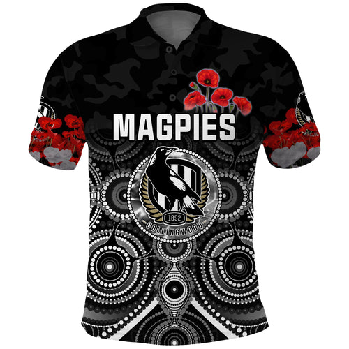 magpies-anzac-2022-polo-shirt-collingwood-football-aboriginal-poppy-flowers