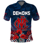 custom-text-and-number-demons-anzac-2022-polo-shirt-melbourne-football-aboriginal-poppy