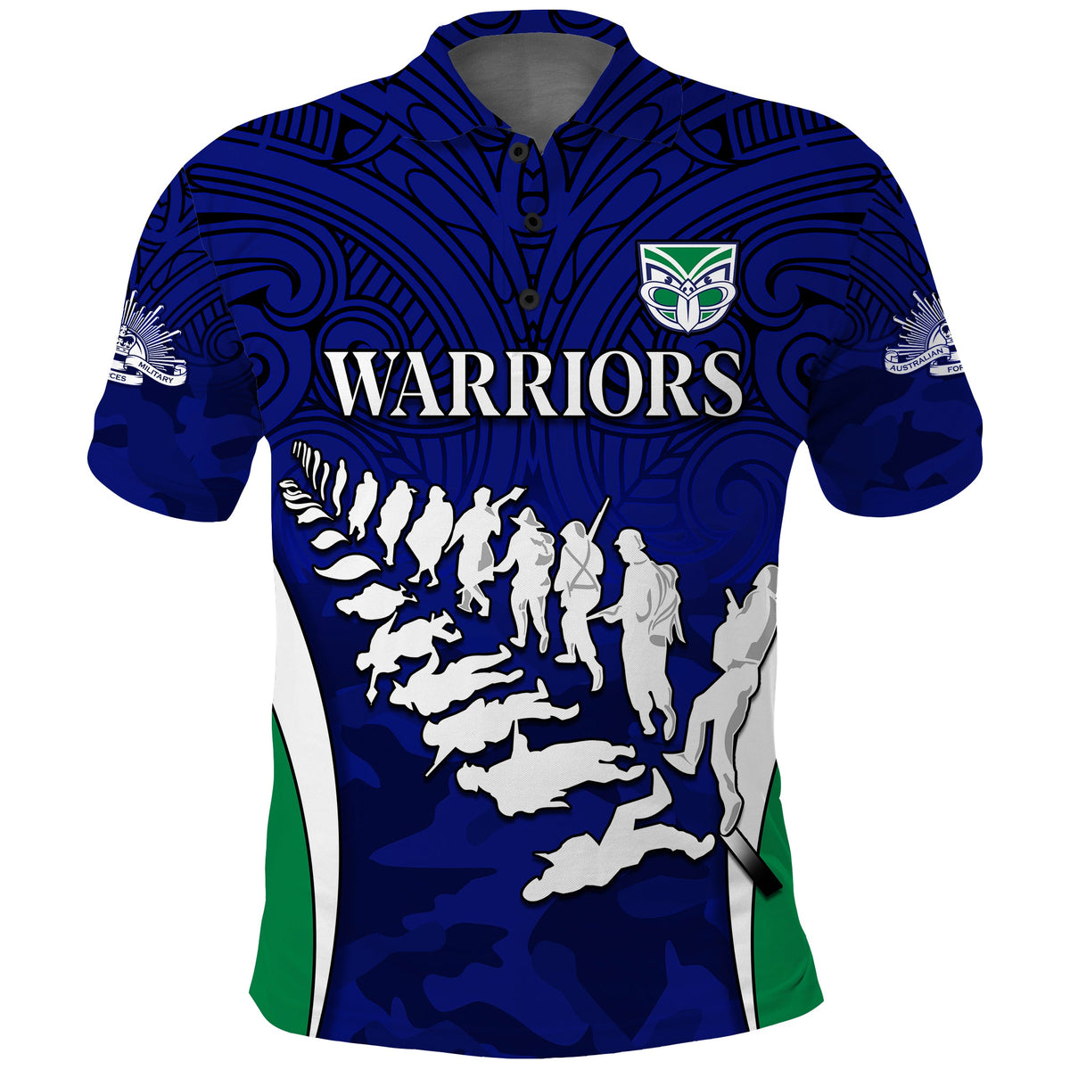 warriors-anzac-2022-polo-shirt-maori-pattern-always-remember-them