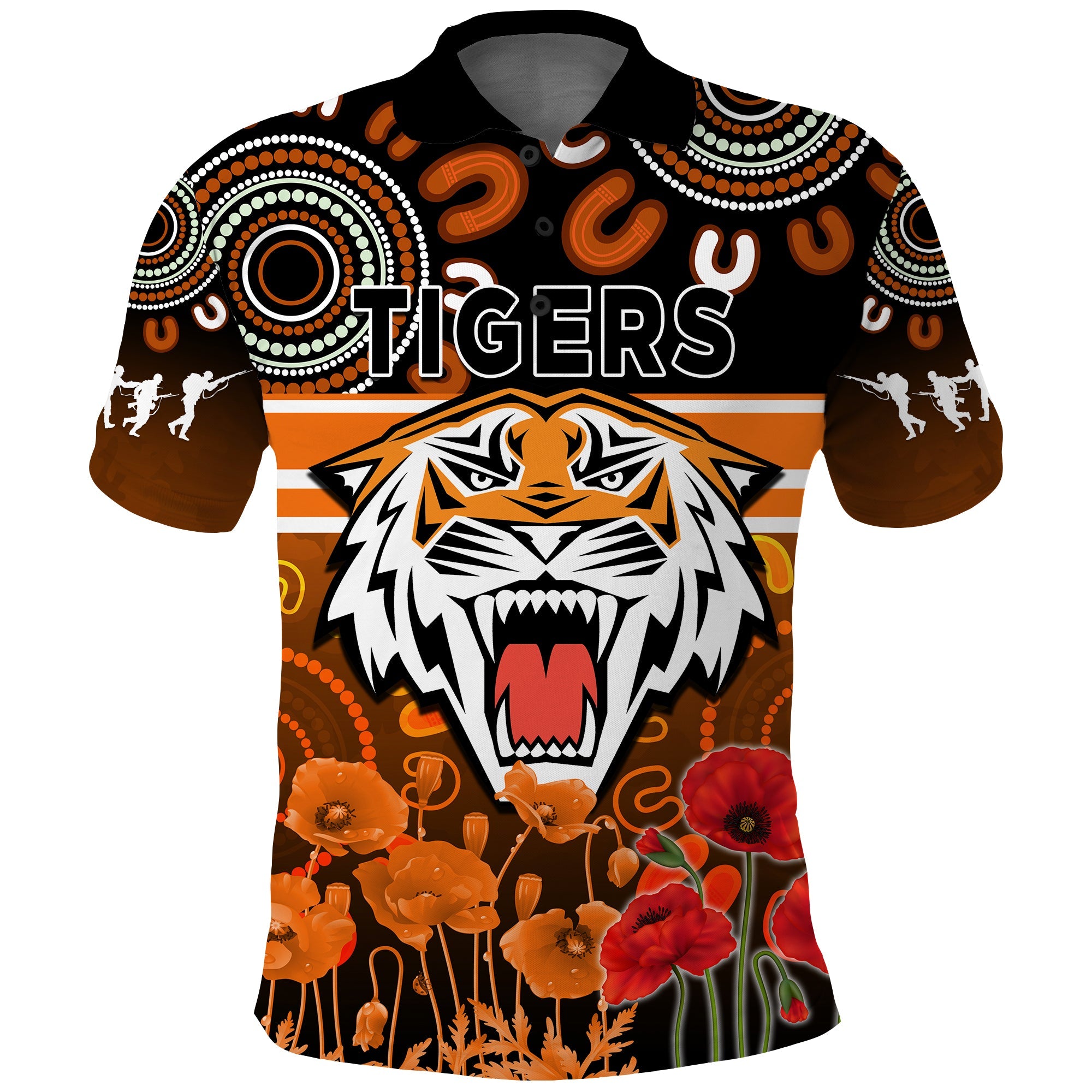 custom-text-and-number-wests-tigers-anzac-2022-polo-shirt-aboriginal-lest-we-forget