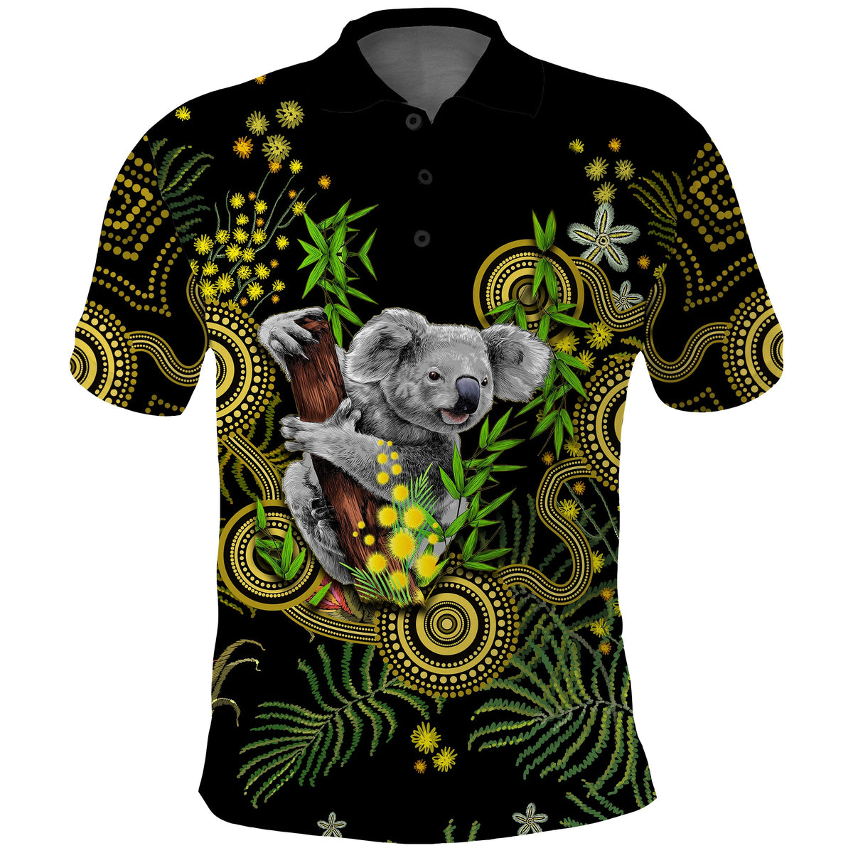 golden-wattle-polo-shirt-australia-acacia-pycnantha-mix-aboriginal