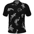 custom-personalised-aboriginal-art-polo-shirt-animals-australia-version-black
