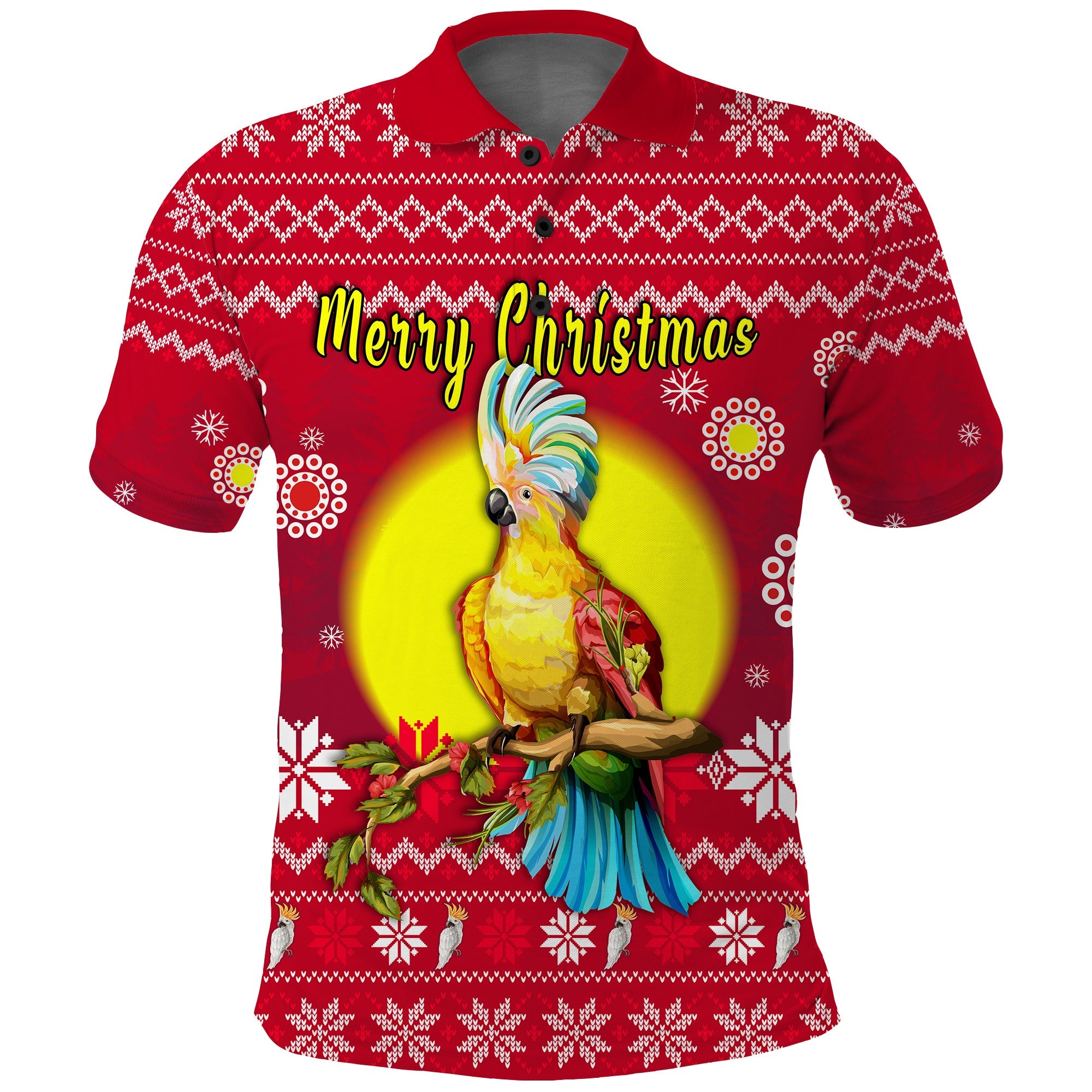 australia-christmas-polo-shirt-be-loved-cockatoo