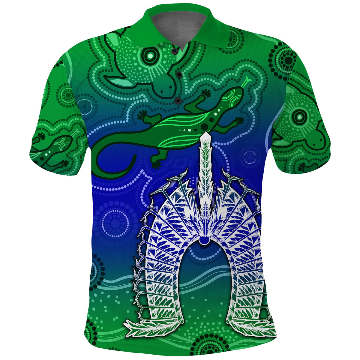 torres-strait-islands-polo-shirt-aboriginal-art-lizard-symbol-peace