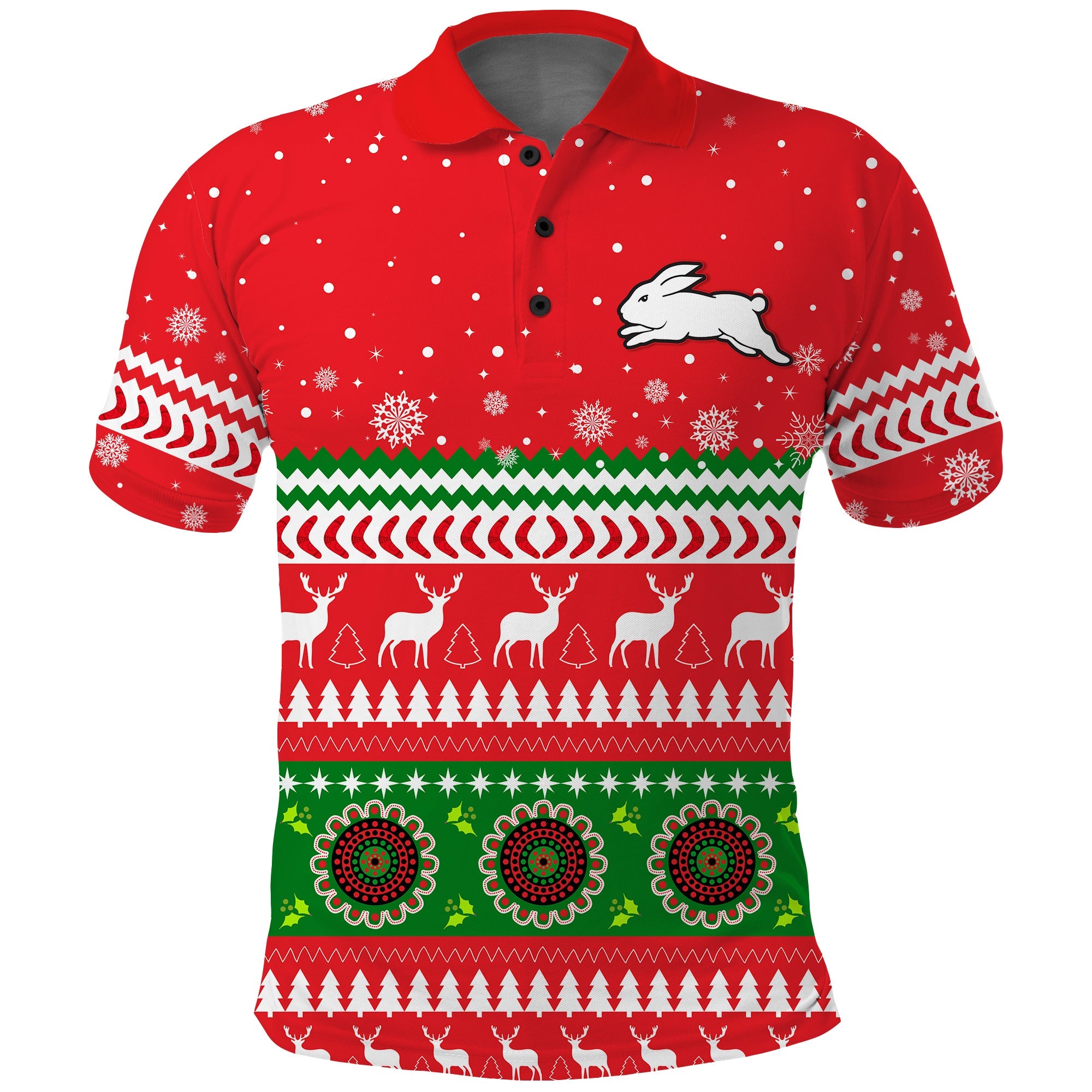 custom-personalised-rabbitohs-polo-shirt-south-sydney-christmas